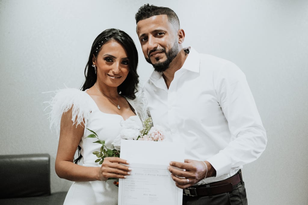 Tina and Sharif at their elopement, photograph 3 of 48