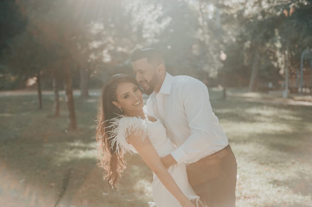 Tina and Sharif at their elopement