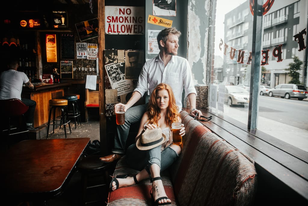 Courtney and Quinn during their engagement session