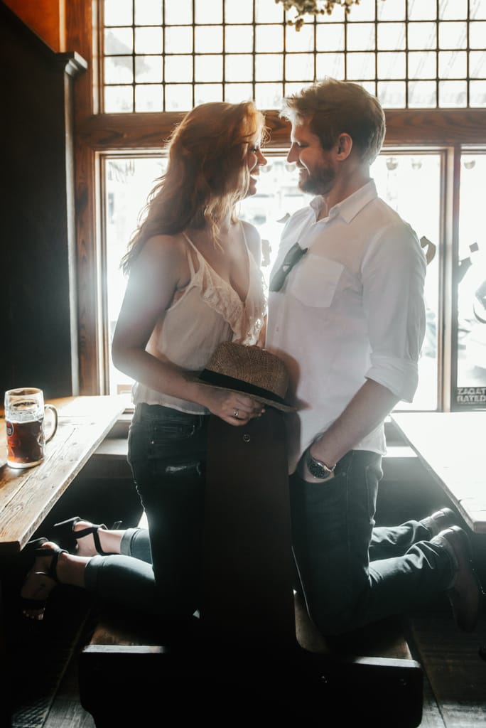Courtney and Quinn during their engagement session, photograph 20 of 73