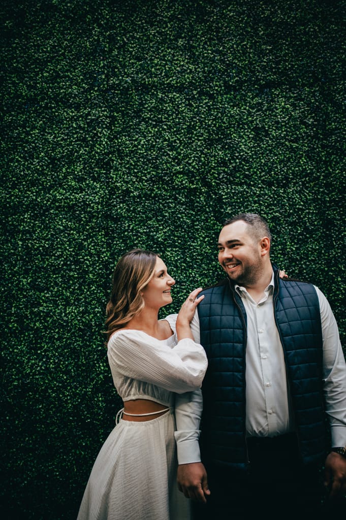 Emily and Griffin during their engagement session, photograph 36 of 57