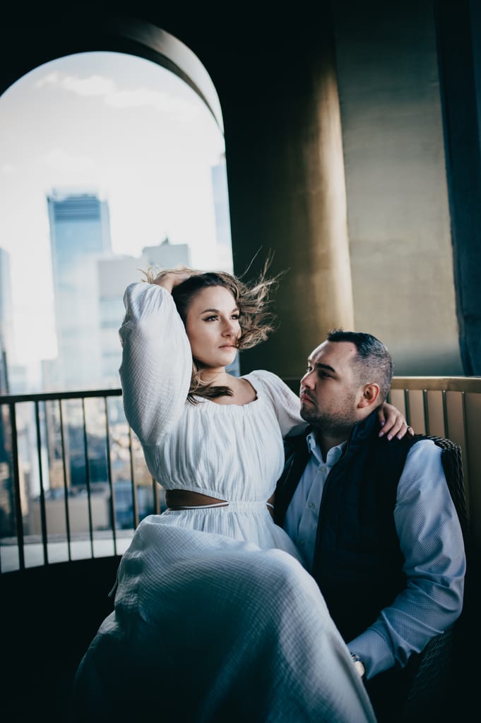 Emily and Griffin during their engagement session, photograph 56 of 57