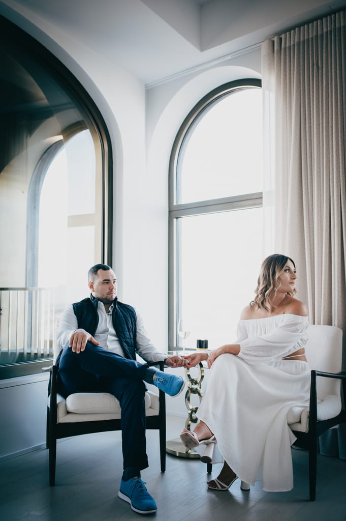 Emily and Griffin during their engagement session, photograph 43 of 57