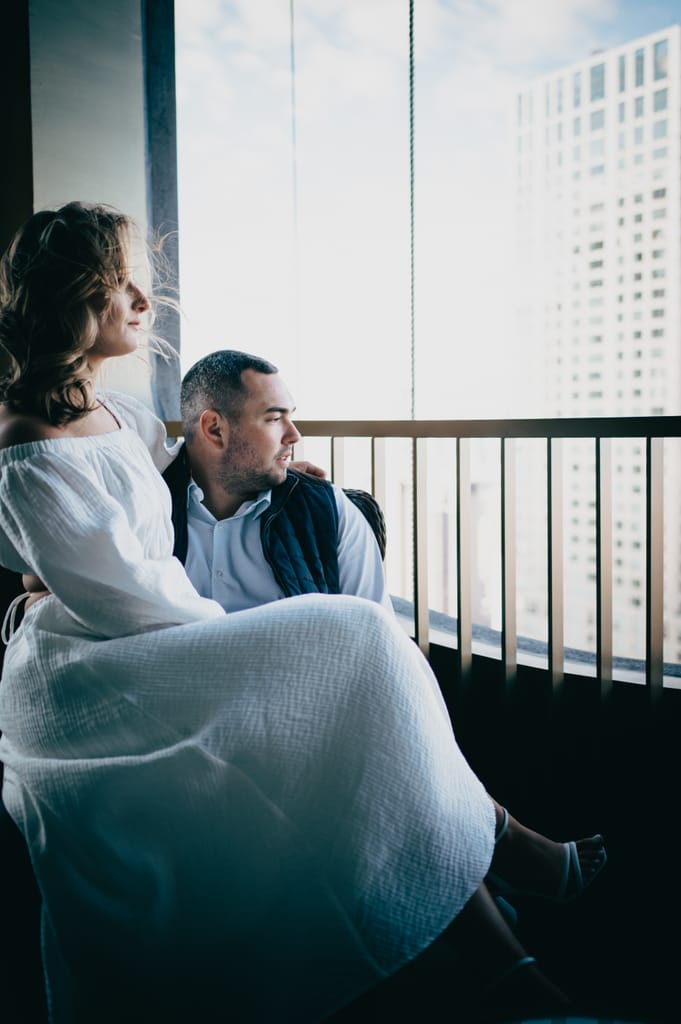 Emily and Griffin during their engagement session, photograph 51 of 57