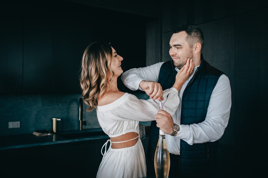 Emily and Griffin during their engagement session, photograph 39 of 57