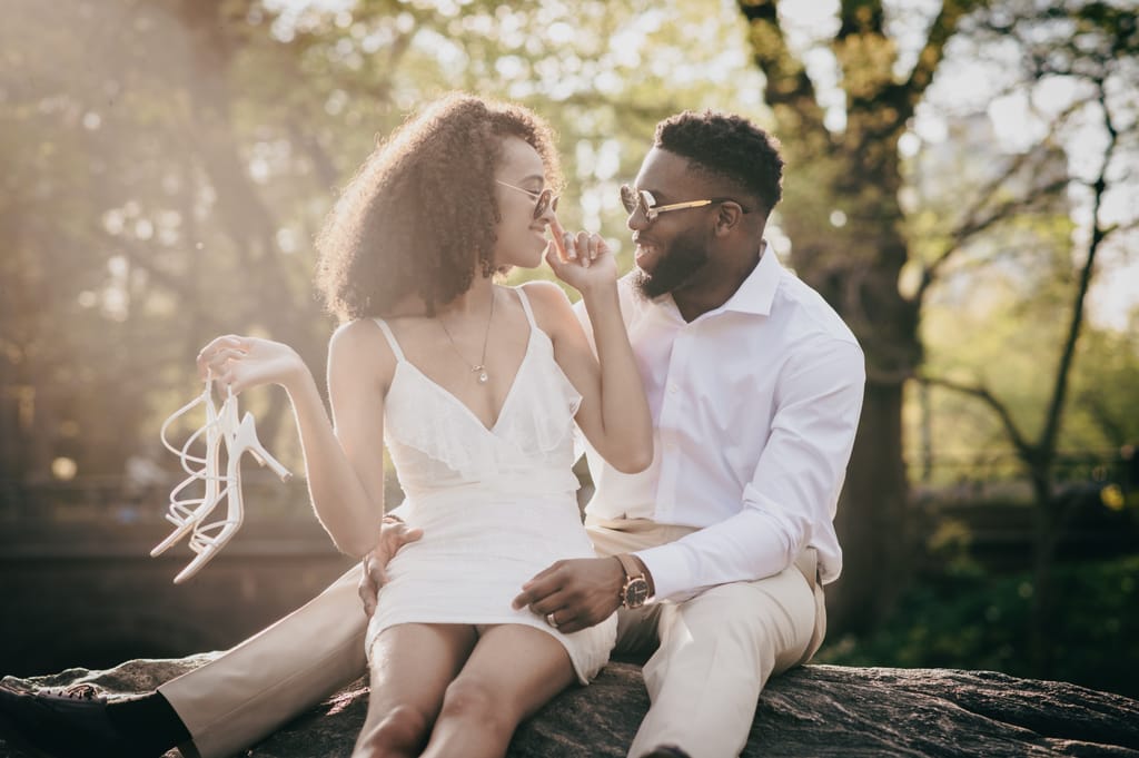 GK and Elan during their engagement session