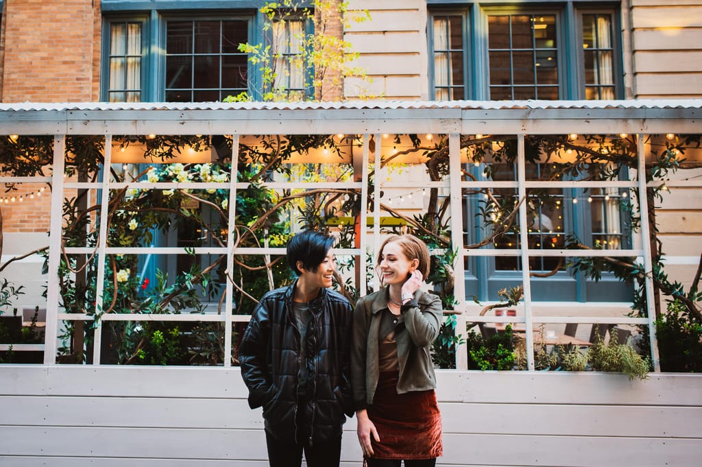 Jess and Kelly during their engagement session, photograph 1 of 51