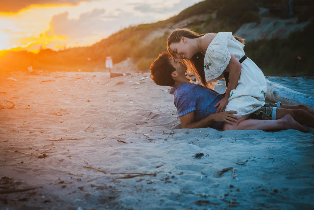 Laura and Bobby during their engagement session, photograph 44 of 55