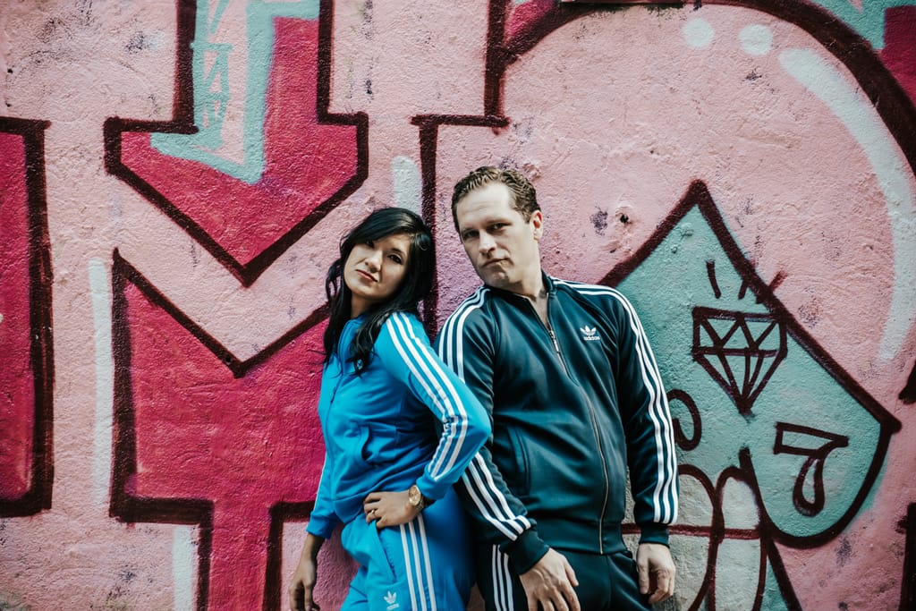 Lilly and David during their engagement session, photograph 4 of 24