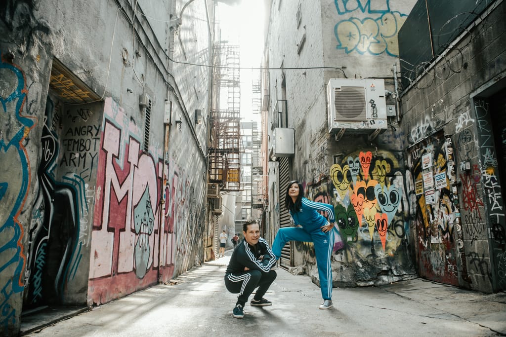 Lilly and David during their engagement session, photograph 8 of 24