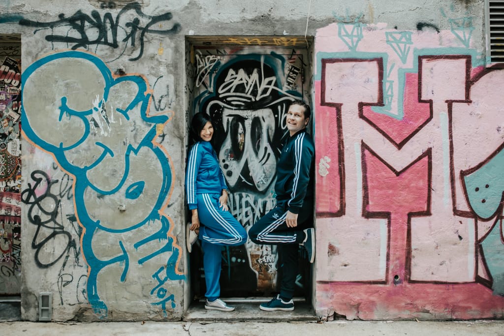 Lilly and David during their engagement session, photograph 3 of 24