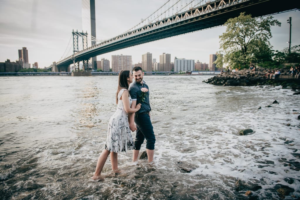 Romy and Vince during their engagement session