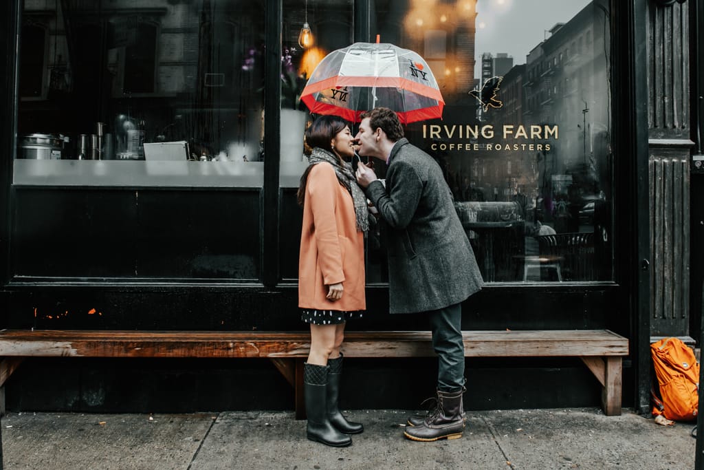 Xiayu and Josh during their engagement session, photograph 16 of 38