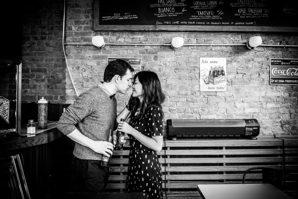Xiayu and Josh during their engagement session, photograph 1 of 38