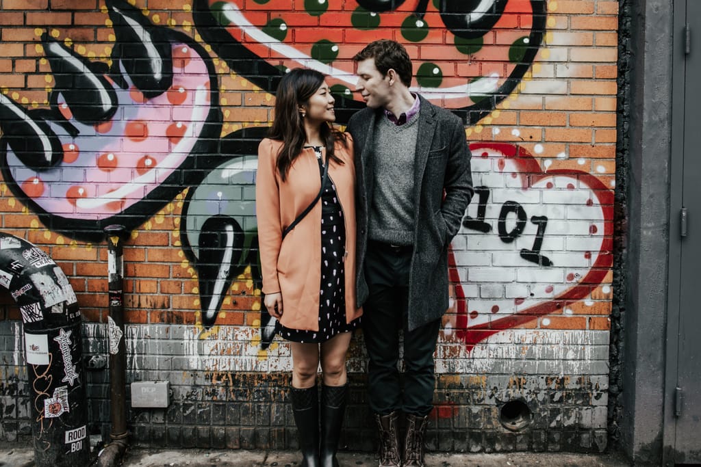 Xiayu and Josh during their engagement session, photograph 23 of 38
