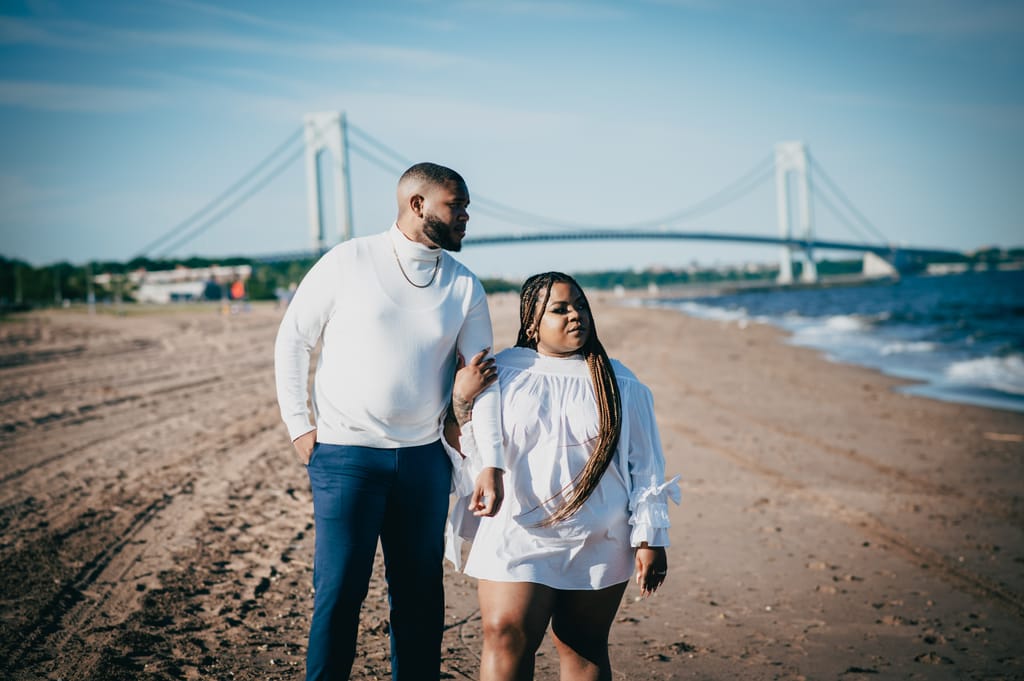Zineah and Devonte during their engagement session, photograph 16 of 22