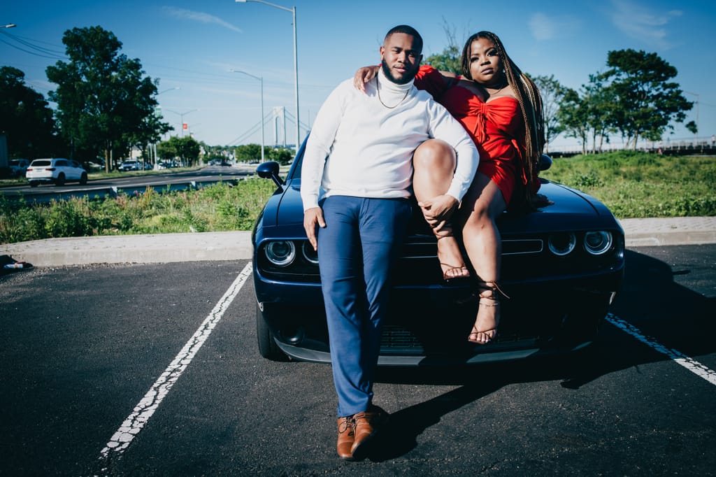 Zineah and Devonte during their engagement session, photograph 5 of 22