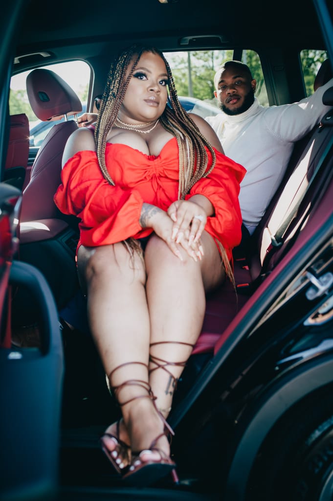 Zineah and Devonte during their engagement session, photograph 3 of 22