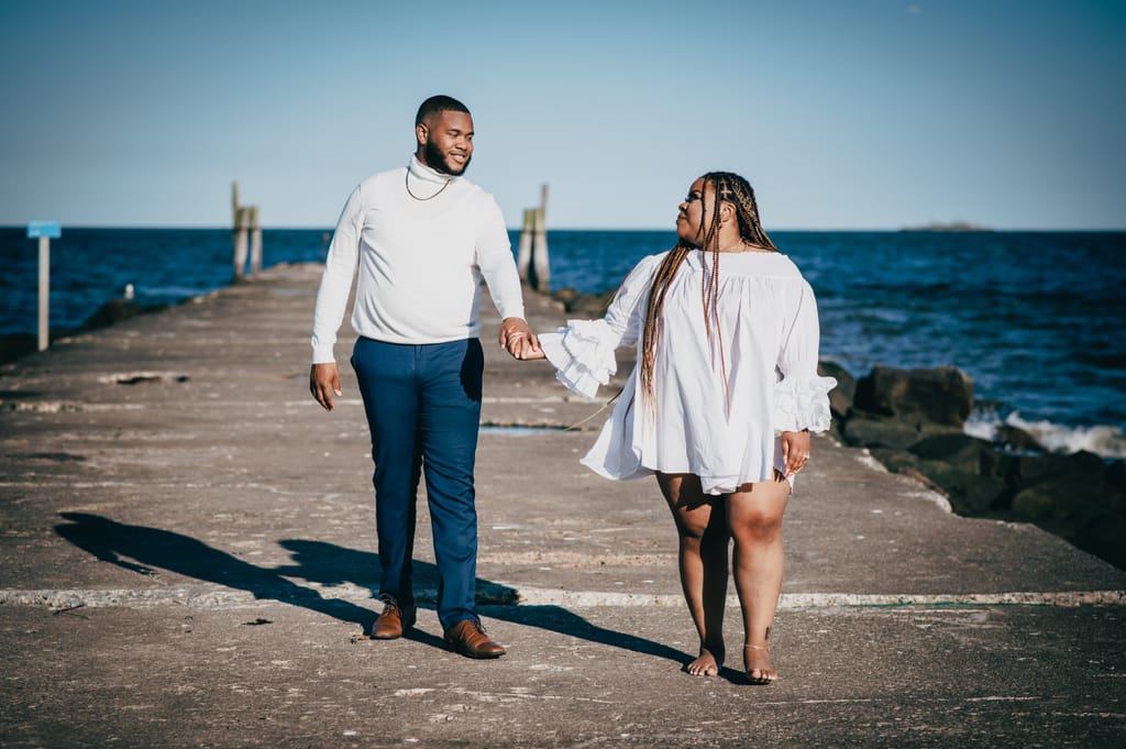 Zineah and Devonte during their engagement session, photograph 18 of 22