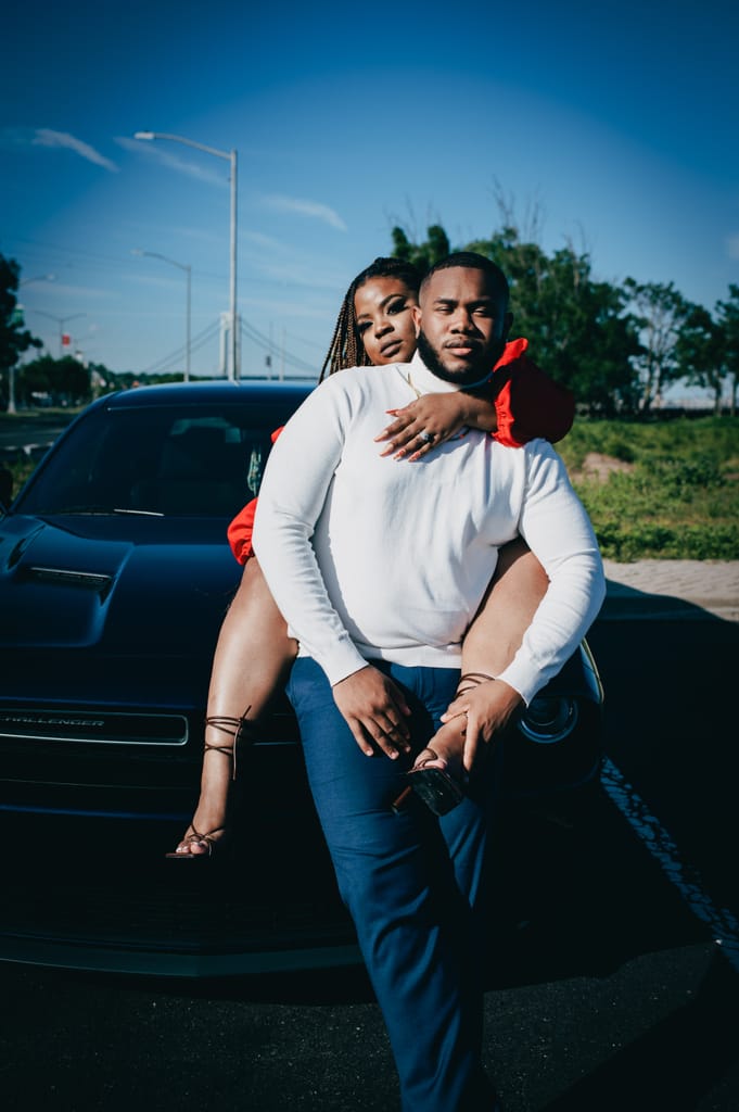 Zineah and Devonte during their engagement session, photograph 10 of 22