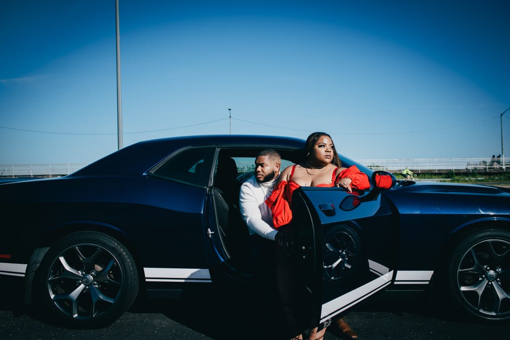 Zineah and Devonte during their engagement session, photograph 7 of 22