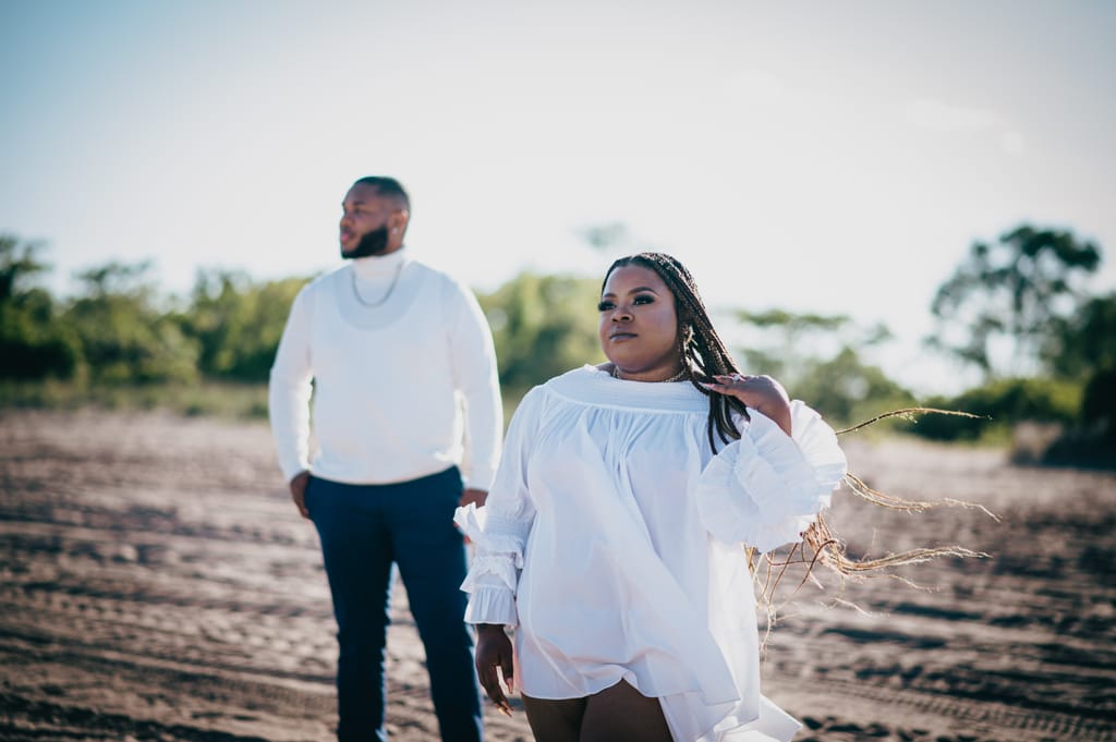 Zineah and Devonte during their engagement session, photograph 19 of 22