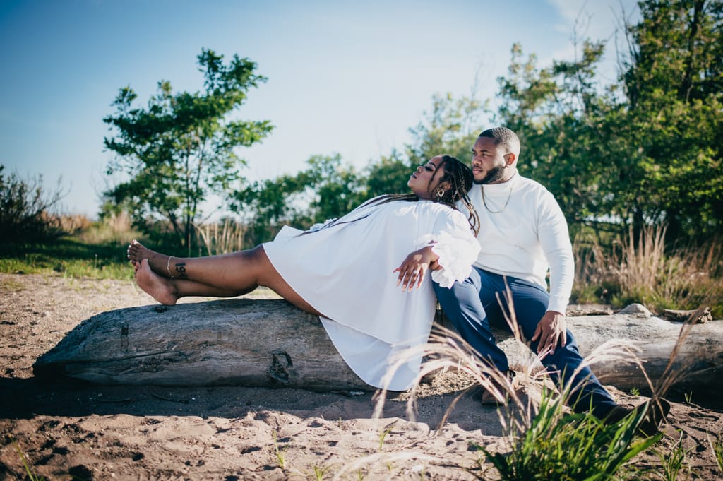 Zineah and Devonte during their engagement session, photograph 21 of 22