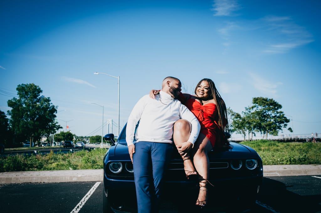 Zineah and Devonte during their engagement session, photograph 6 of 22