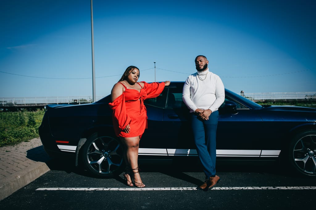 Zineah and Devonte during their engagement session