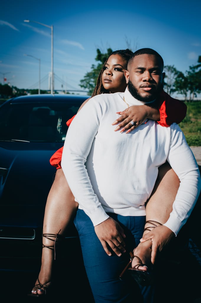 Zineah and Devonte during their engagement session, photograph 11 of 22