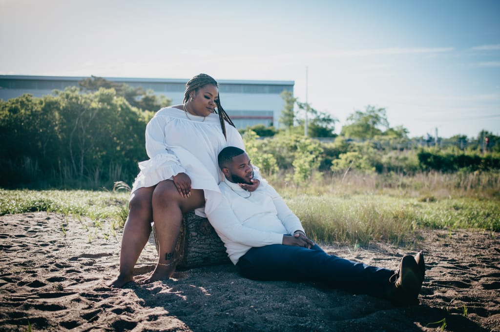 Zineah and Devonte during their engagement session, photograph 20 of 22