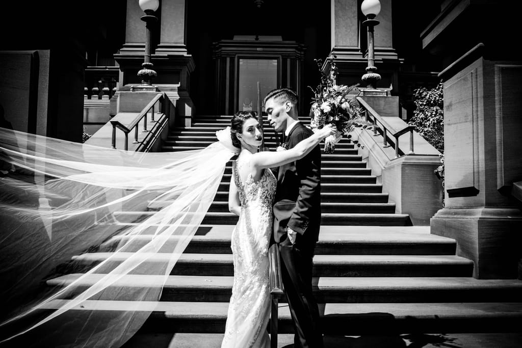 Alex and Will on their wedding day, photograph 57 of 172