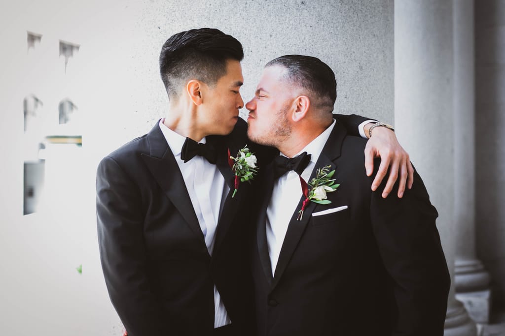 Alex and Will on their wedding day, photograph 67 of 172