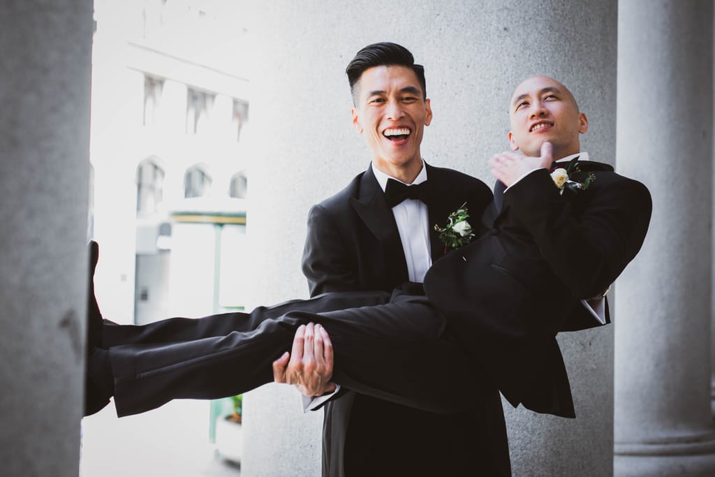 Alex and Will on their wedding day, photograph 70 of 172