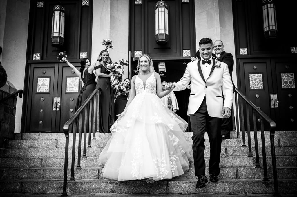 Caroline and Brendan on their wedding day, photograph 47 of 95