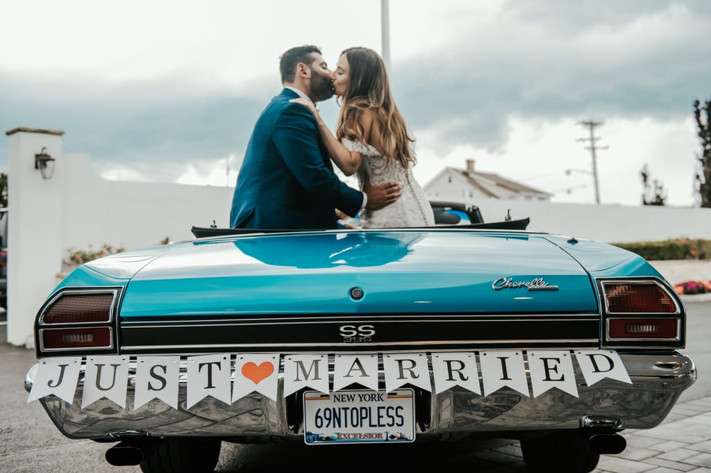 Katie and Bruce on their wedding day