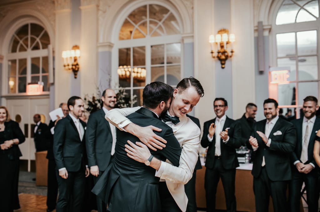Kyle and Carl on their wedding day, photograph 75 of 100