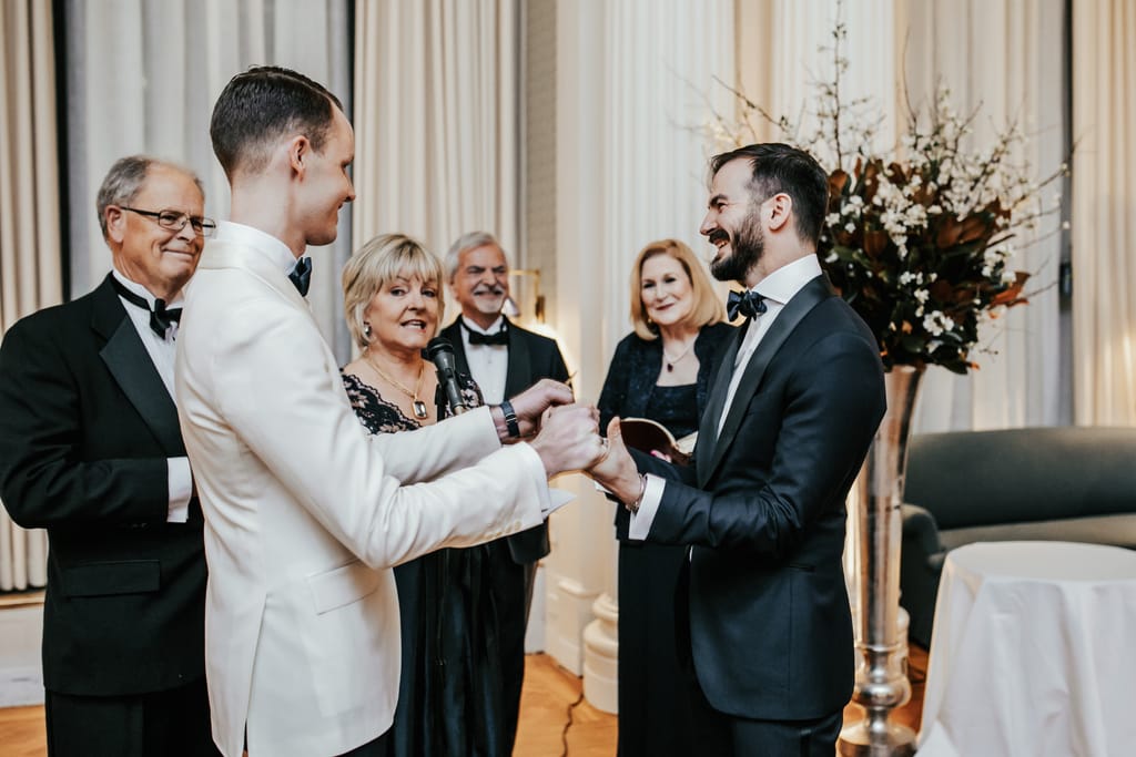 Kyle and Carl on their wedding day, photograph 55 of 100