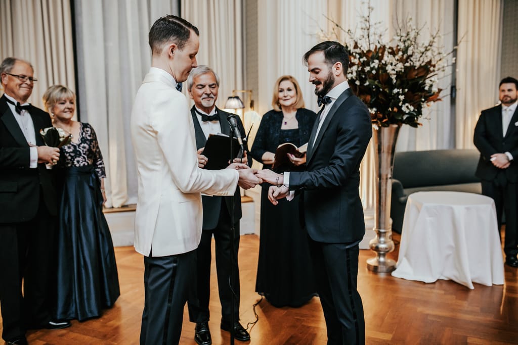 Kyle and Carl on their wedding day, photograph 58 of 100
