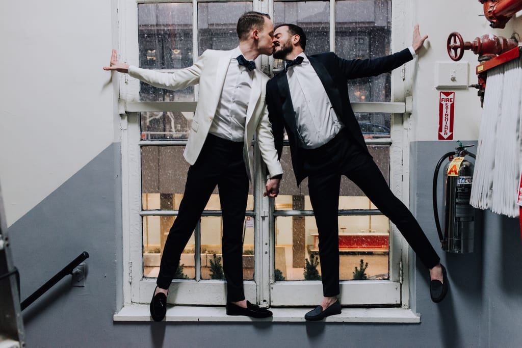 Kyle and Carl on their wedding day, photograph 48 of 100