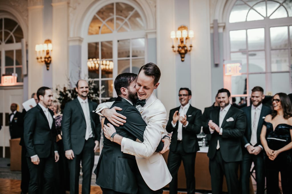 Kyle and Carl on their wedding day, photograph 76 of 100