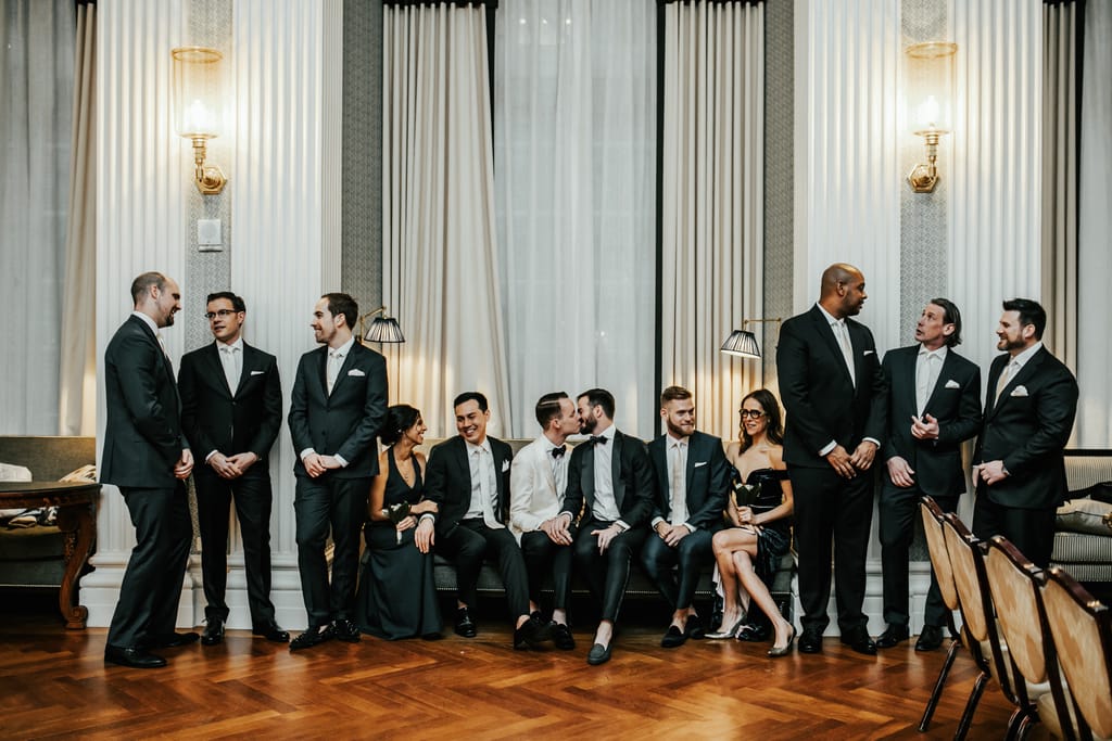Kyle and Carl on their wedding day, photograph 32 of 100