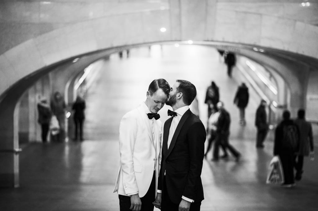 Kyle and Carl on their wedding day, photograph 62 of 100