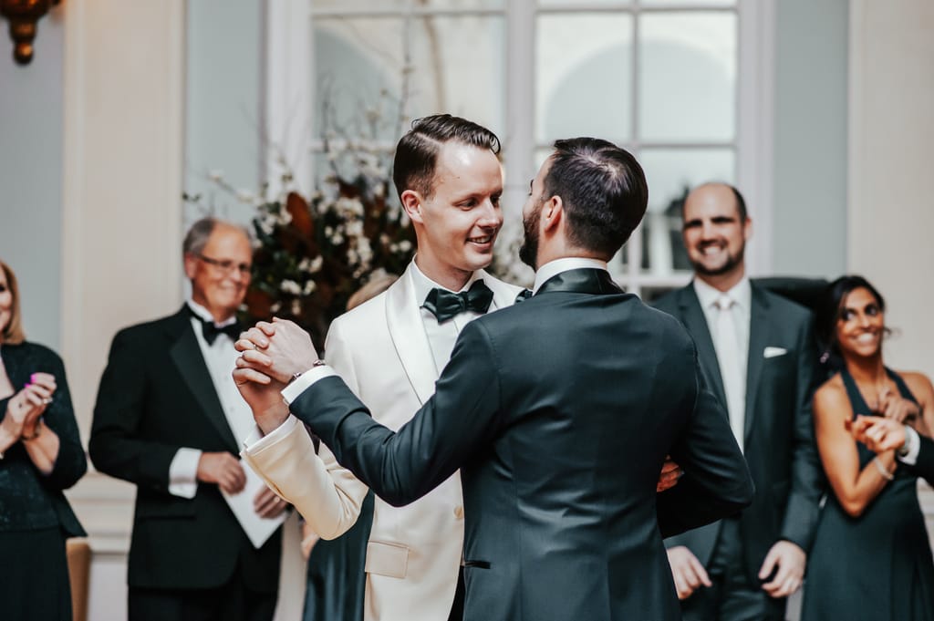 Kyle and Carl on their wedding day, photograph 72 of 100