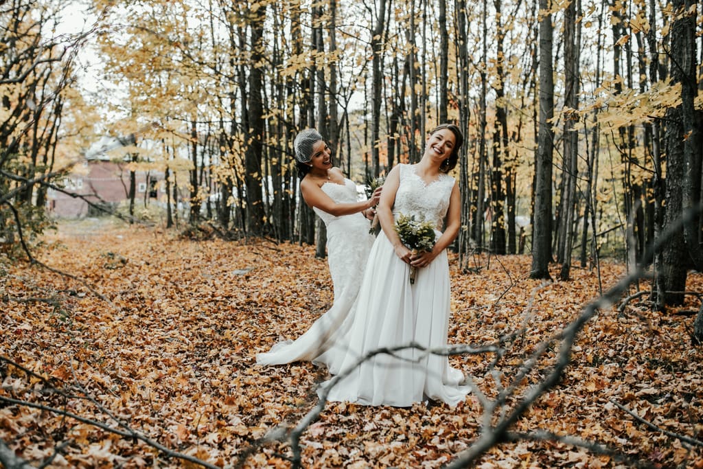 Melissa and Natalie on their wedding day, photograph 32 of 112
