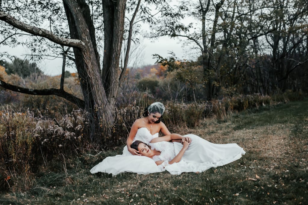 Melissa and Natalie on their wedding day, photograph 93 of 112