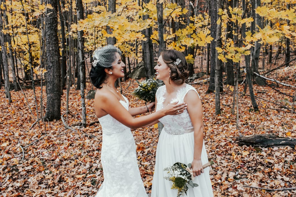 Melissa and Natalie on their wedding day, photograph 33 of 112