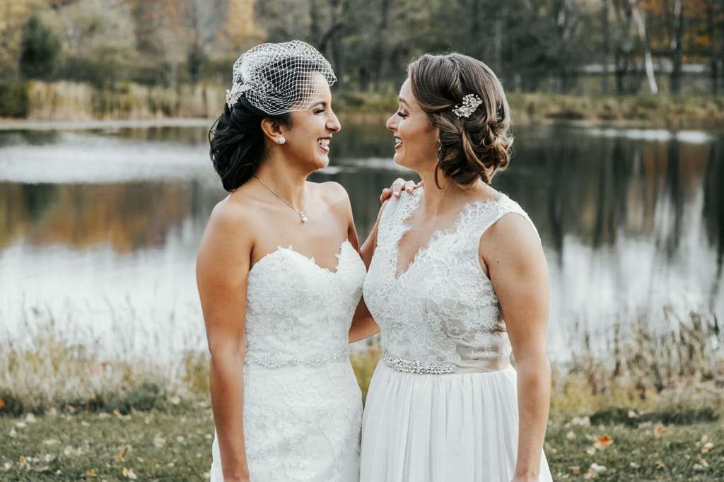 Melissa and Natalie on their wedding day, photograph 47 of 112