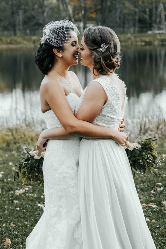 Melissa and Natalie on their wedding day, photograph 49 of 112