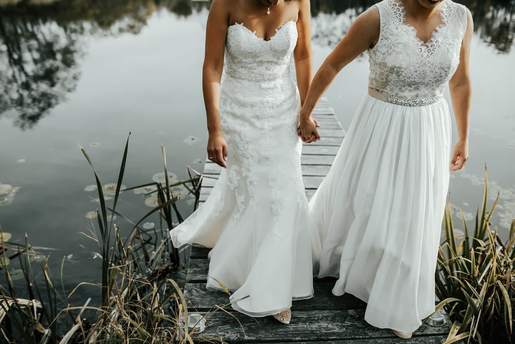 Melissa and Natalie on their wedding day, photograph 58 of 112